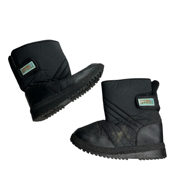 Rugged Exposure Black Snow Insulated Winter Boots Size 9 - Picture 2 of 9